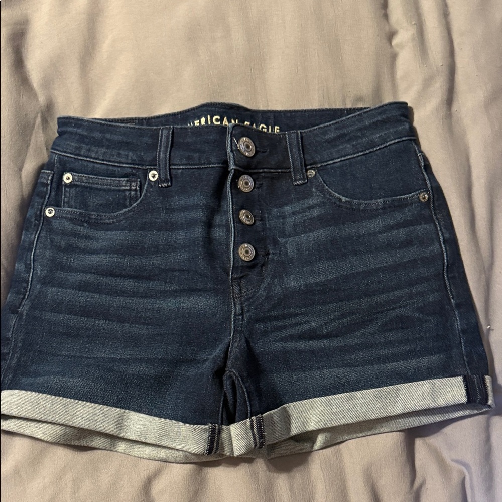 American Eagle Outfitters Women's Dark Wash Jean Shorts